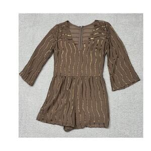 Abercrombie & Fitch Women's Mauve Sequined Jumpsuit Size XS NWT #57275